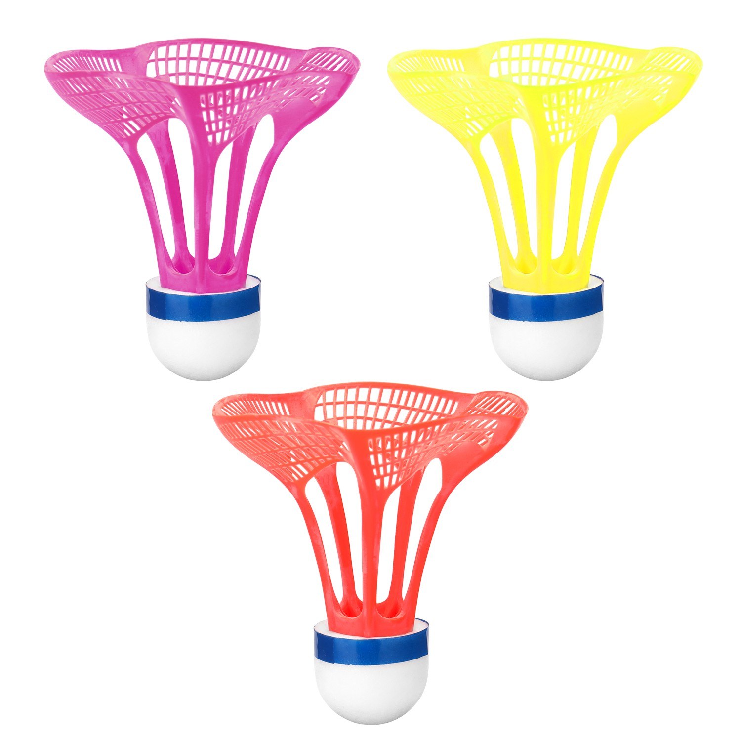 

3pcs Outdoor Badminton Ball Leichtes Plastik Badminton Sport Training Training Shuttlecocks - Mehrfarbig