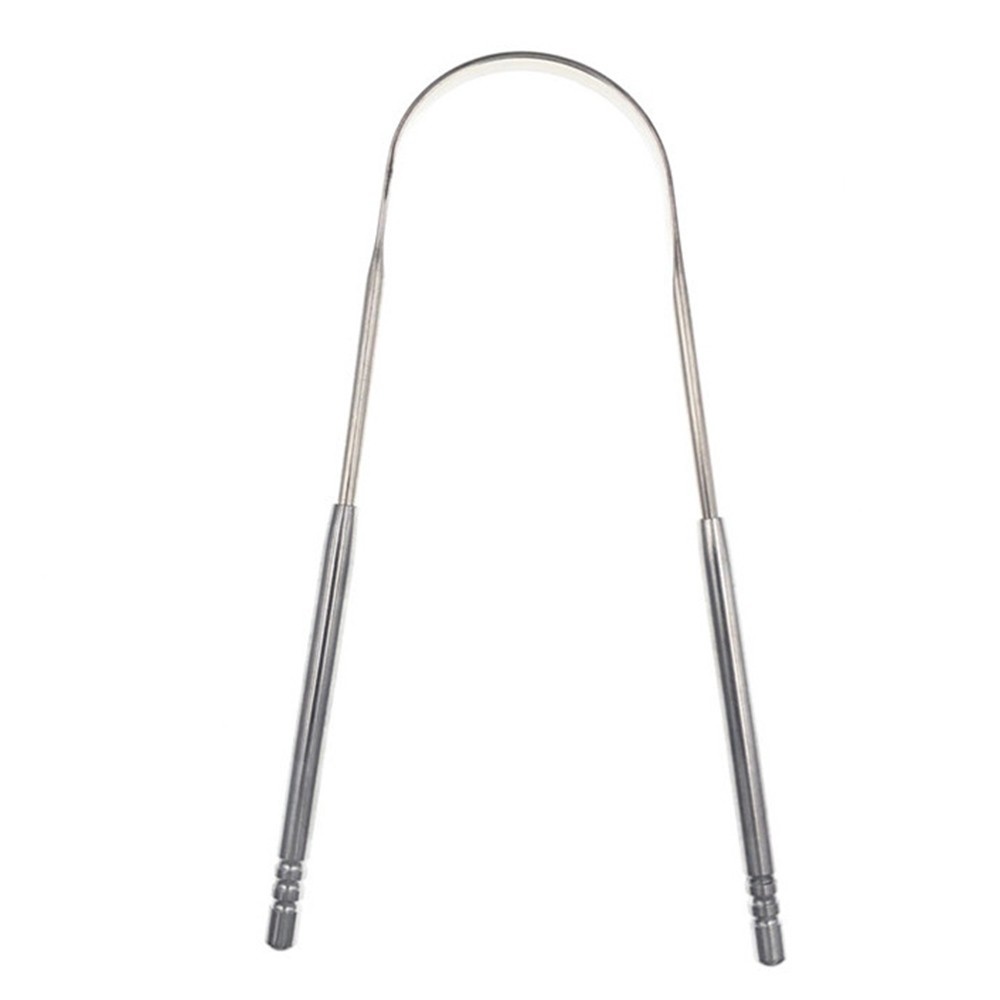 

Reusable Stainless Steel Tongue Scraper for Adults Kids Dental Tools - Silver