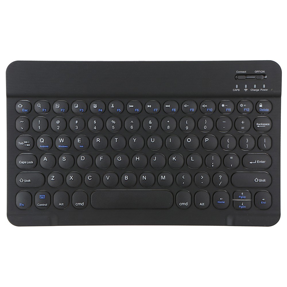 

BT-Tastatur Wiederaufladbare Stummschaltung Kompatibilität Multifunktionstastatur Mit USB-Kabel - Schwarz