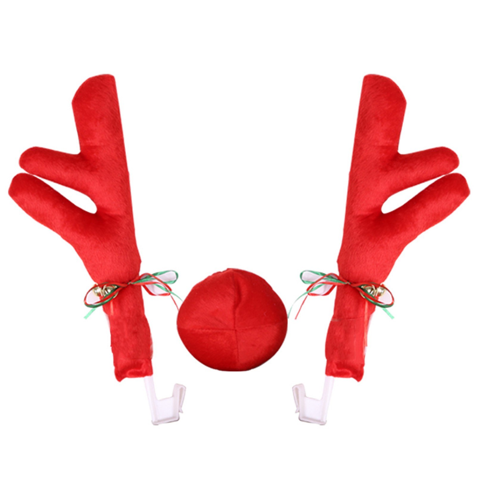 

Auto Rentiergeweih Und Nasen Weihnachtsfenster-dach-gitter Rudolph Rentier Kit Clip Typ Autosdekorationen - Rot