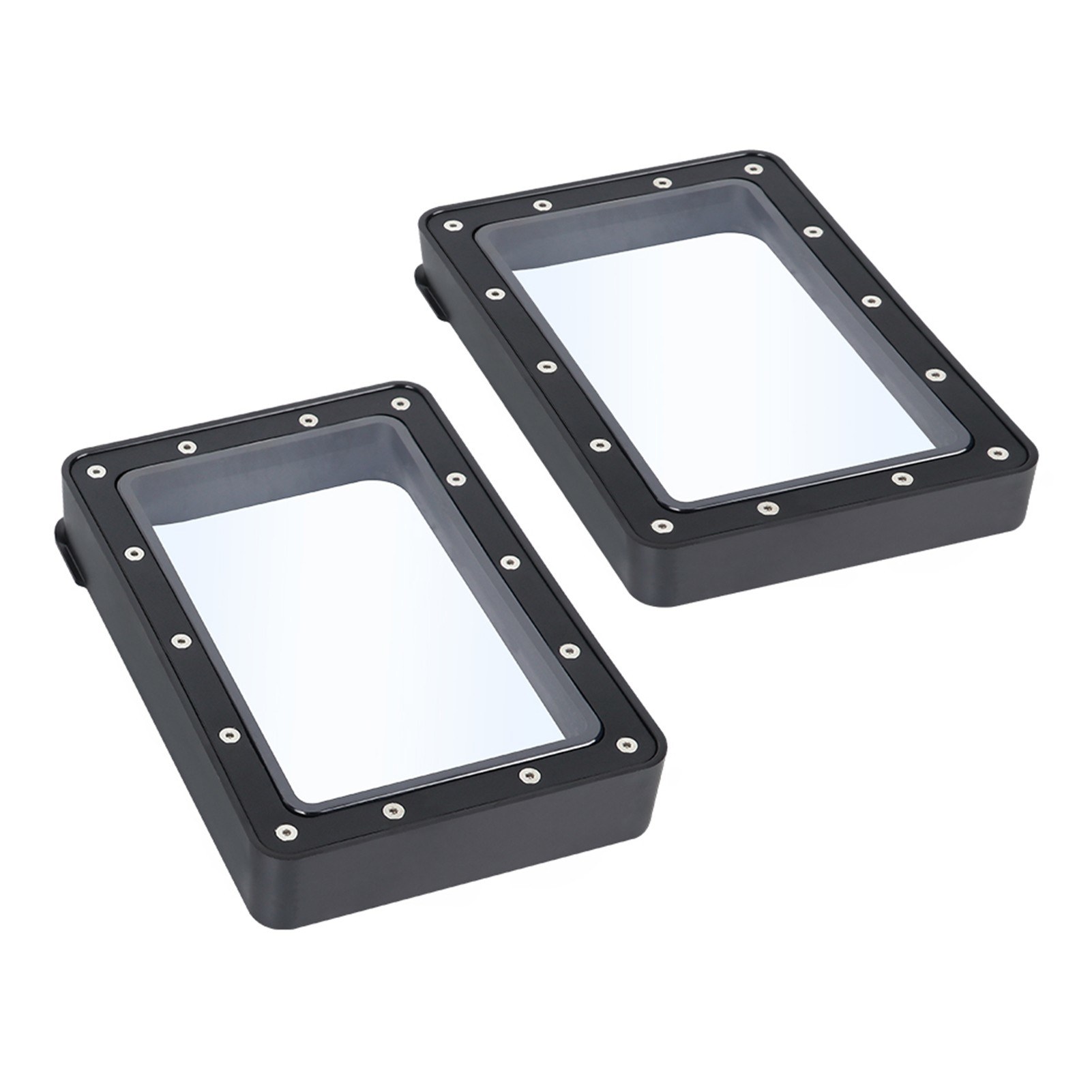 

ANYCUBIC 2Pcs Resin Tanks Vats Plastic Material Resin Vat for Photon Mono 3D Printer - Black/Style 1