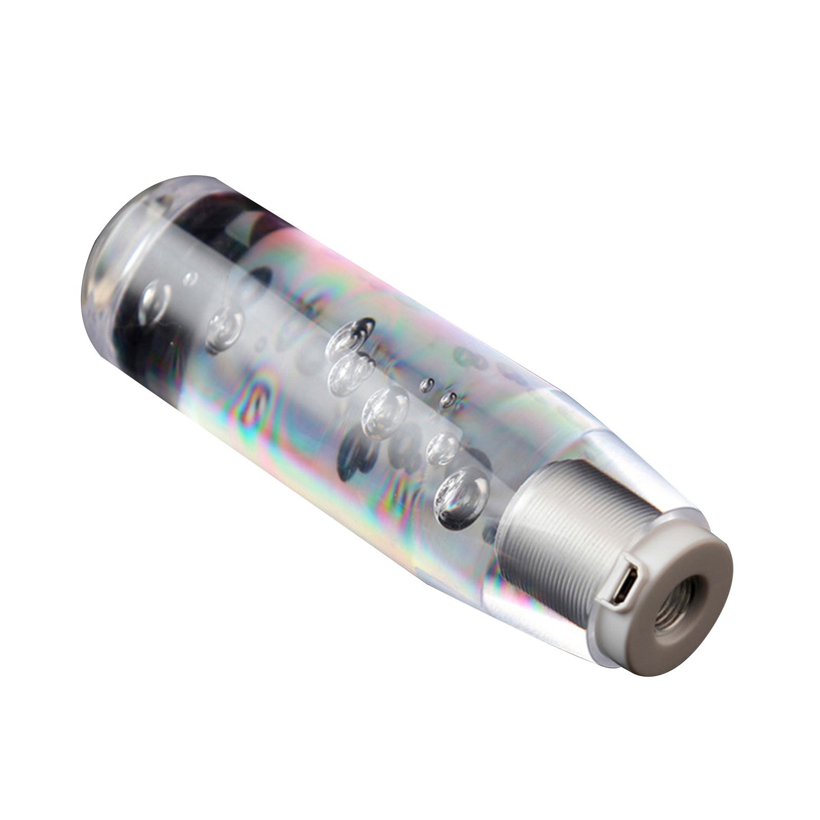 

LED-Licht RGB-Schaltknopf-Stick-Kristall Transparent-Blasen-Gang-Shifter-Multicolor-Gradient-Schaltknopf Universal - 15 Cm