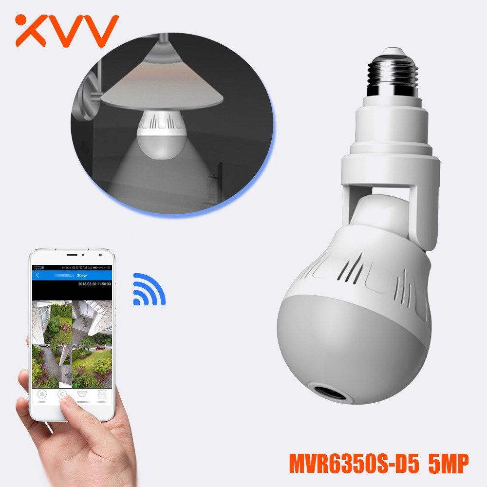 

XIAOVV 110V-220V Bulb-shaped Panoramic Camera Surveillance Security Wireless Cam Bulb - 5mp