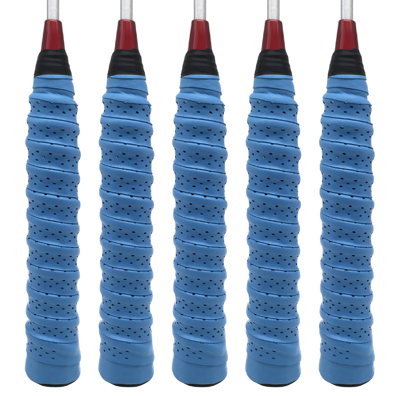 

Tennisschläger Grip Tape Overgrip Anti-schlupf-grip-klebeband Absorbieren Schweißbands Badminton Racket - Blau/5pcs
