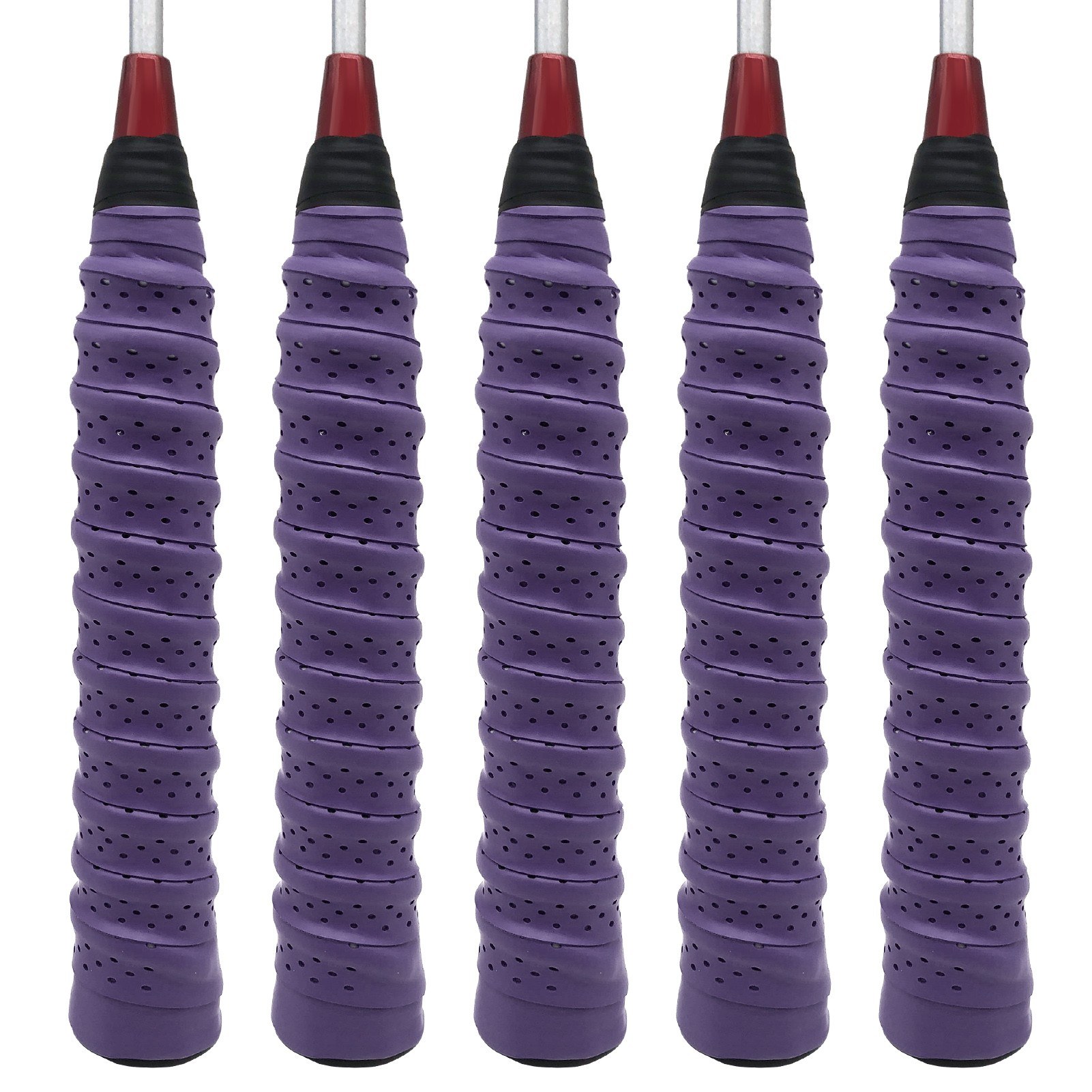 

Tennisschläger Grip Tape Overgrip Anti-schlupf-grip-klebeband Absorbieren Schweißbands Badminton Racket - Lila/5pcs