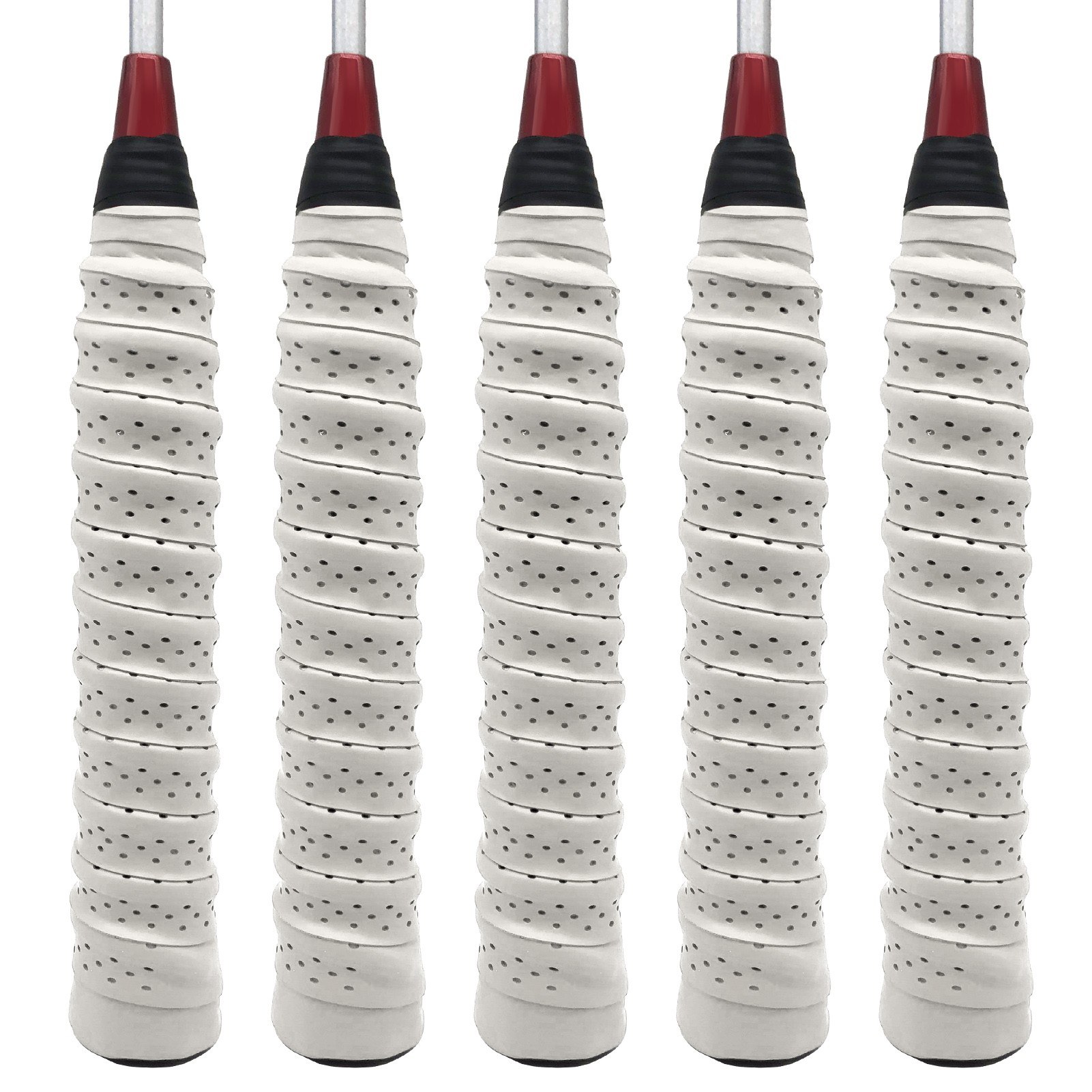 

Tennisschläger Grip Tape Overgrip Anti-schlupf-grip-klebeband Absorbieren Schweißbands Badminton Racket - Weiß/5pcs