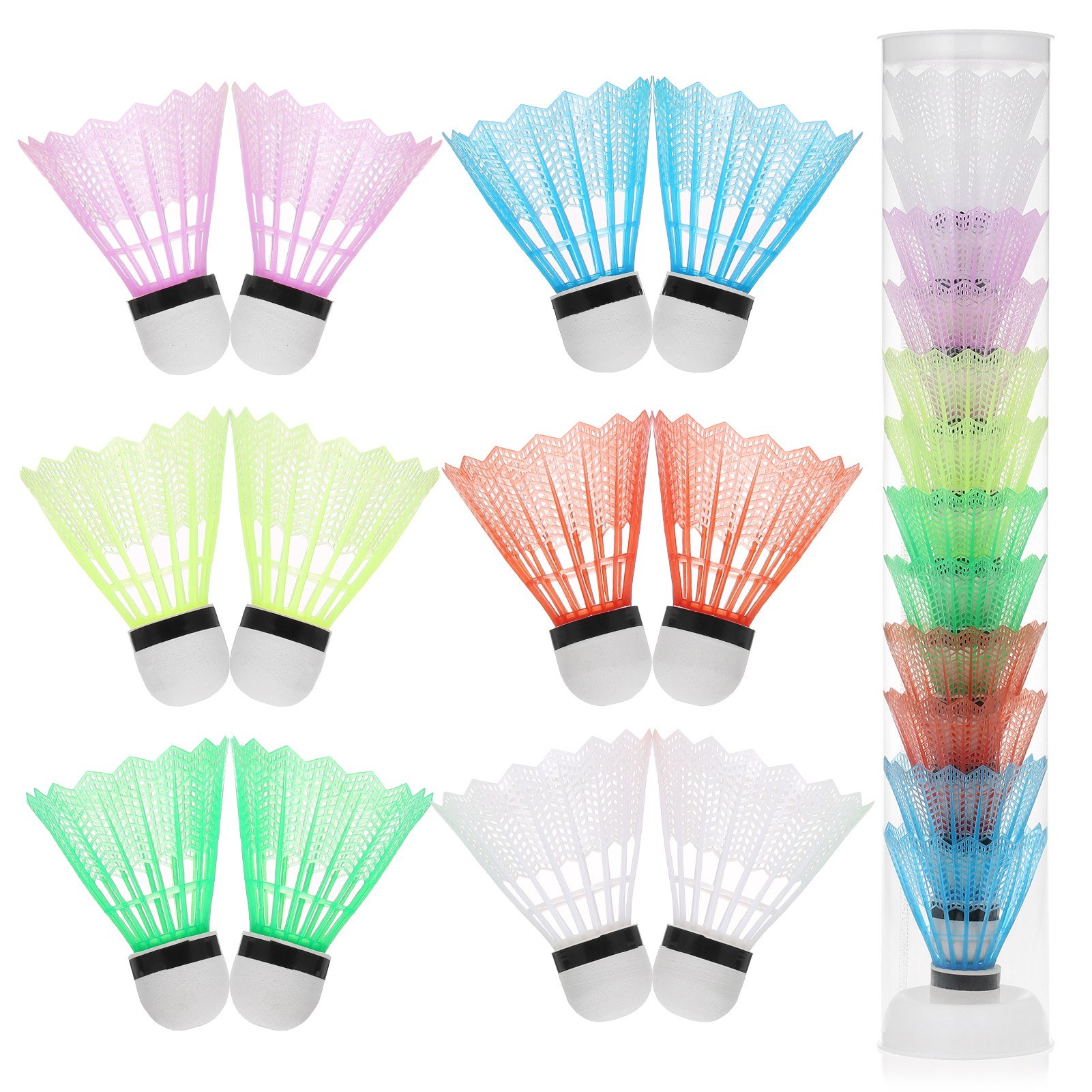 

12 Stücke Nylon Badminton Shuttlecocks High Speed ​​Plastic Badminton Badmintonkugeln Für Outdoor Indoor Sports Aktivitäten